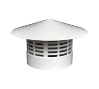 Round Roof Vent, 6" 8" 10" Chimney Cap Plastic Rain Cover Vent Cap for Outdoor, All Weather Chimney Caps Roof Top Cover(250mm/9.84in)