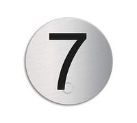 Round room house mailbox number 7 brushed stainless steel no.39077