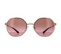 Michael Kors Round Womens Rose Gold Brown Pink Gradient Sunglasses Metal - One Size