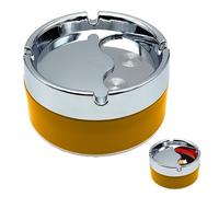 Round Rotating Ashtray Table Ashtray Modern Colorful with Flip Lid for Cigarette Ashes Butts in Garden, Bar, Office, Home (OCRA)