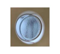 Round Rotating Glass Shed Household Pivot Ventilation for Mobile Homes Porthole Bathroom (White 85cm 33.5in) Ideal for Privacy & Style