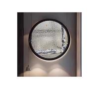 Round Rotating Glass Shed Household Pivot Ventilation Porthole 40 100cm Mobile Home Decor for Bathroom Privacy (Black 40cm 15.7in)