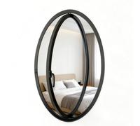 Round Rotating Glass Windows,Rotatable Ventilation Windows,Aluminum Alloy Replacement Rotation Windows,Rotating Porthole Window,Round Tempered Glass Casement Window(Black,60cm*30cm/23.6in*11.8in)