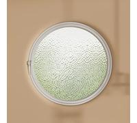 Round Rotating s Ple Window with Tempered s & Sun-Protect Film Customizable for Bathroom - White 100cm/39in Modern Casement Design