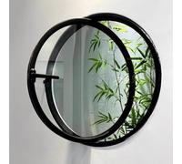 Round Rotating Window Sliding Shed Windows Circle Aluminum Alloy Replacement Rotation Hopper Door With Privacy Glass Porthole Skylight Garden Showcase Flush Mount