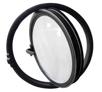 Round Rotating Window, Tempered Glass, Flush Mount 360° Rotatable Aluminum Alloy Window for Bathroom, Playhouse Decor