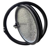 Round Rotating Window, Tempered Glass, Flush Mount 360° Rotatable Aluminum Alloy Window for Bathroom, Playhouse Decor