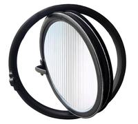 Round Rotating Window with Tempered Glass, Flush Mount 360° Rotatable Aluminum Alloy Shed Windows, for Bathroom, Kitchen, Playhouse Decor,Black 1,30cm/11.8in