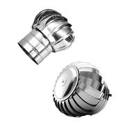 Round Rotation Flue Vent,Stainless Steel Non-Powered Roof Vent Cap