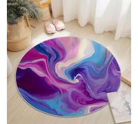 Round Rug 180 cm Soft Washable Pink Purple Circle Rug, Abstract Swirling Fluid Print Non Slip Lightweight Carpet for Living Room Dining Room Kitchen Bedroom Entryway