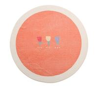 Round Rug 90 Orange Minimalism Bedroom Rug for Room Non Slip Washable Soft Carpet Area Rugs for Living Room,Soft Fluffy Short Pile Small Area Outdoor