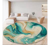 Round Rug Abstract Spiral Galaxy Area Rugs Large, Living Room Washable Non Slip Diameter 180 cm Red Blue Carpet, Bedroom Accent Mat Home Décor Carpets Pads Floor Protectors