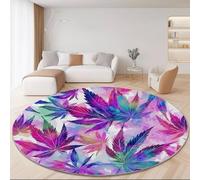 Round Rug Abstract Spiral Galaxy Area Rugs Large, Living Room Washable Non Slip Diameter 180 cm Red Blue Carpet, Bedroom Accent Mat Home Décor Carpets Pads Floor Protectors