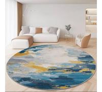 Round Rug Abstract Spiral Galaxy Area Rugs Large, Living Room Washable Non Slip Diameter 180 cm Red Blue Carpet, Bedroom Accent Mat Home Décor Carpets Pads Floor Protectors