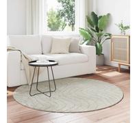 Round Rug Green Ø120cm Polyester Non-Slip Indoor Outdoor Machine Washable Plush