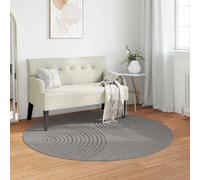 Round Rug Grey Ø 120 cm Polyester Non-Slip Machine Washable Indoor/Outdoor Soft