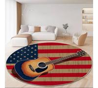 Round Rug Simple Polygons Bulldog Area Rugs Large, Living Room Washable Non Slip Diameter 150 cm White Carpet, Bedroom Accent Mat Home Décor Carpets Pads Floor Protectors