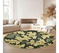 Round Rugs for Living Room 180 cm, Vintage Gothic Skull Rose Soft Carpet Anti-Skid Large Luxury Crawling, Rug Machine Washable Indoor Circle Floor Mat for Bedroom Bathroom Hallway Home Decor, Grey
