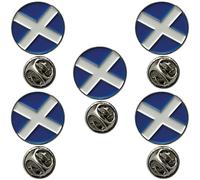 Round Scotland Pin Badge Metal Enamel Lapel Badge (5 Pack)