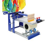 Round Screen Printer for Cylindrical & Conical Products, Adjustable Height for Glass, Metal, Plastic Printing