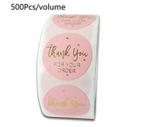 Round Seal Stickers 500pcs / roll Adhesive Thanksgiving Label Decal Decoration for Bakery Bread Dessert Wrapping Gift Seal Labels for Containers