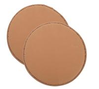 round Seat Cushion Mat 2 Pcs Thickened Polyester Brown for Home and Outdoor Camping, Easy to Clean, Versatile Design, Small Chair Pad