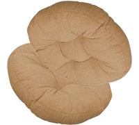 Round seat cushions, 2 pieces, 50x50cm, anti-slip, thick, comfortable, supportive, soft booster, with elastic filling, washable, for yoga, living room, balcony.