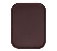 Round Serving Tray with Secure Grip Base | Heat Tolerant Tempered Glass Fiber | Stackable Tray for Restaurant/Bar/Cafe | Holds Hot & Cold Drinks & Snacks (Tempered 40x30cm (rectangular))