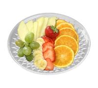Round Serving Trays, Round Fruit Trays - Clear Acrylic Serving Tray, Fruit Tray Snack Tray, Transparent Party Trays for Home, Kitchen, Large