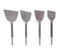 Round Shank Electric Hammer Chisel Groove Flat Chisel Masonry Tool for Impact Drilling for SDS Plus Steel Construction(75mm)