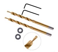 Round Shank Step Drill Bit HSS Material 9mm or 9 5mm Diameter for Pocket Hole Drill Jig Guide Wood Drilling Applications (9mm)
