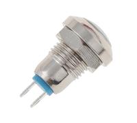 Round Shape 16mm IP67 Metal Push Button Switch Waterproof Self-reset Momentary Locking Latching NO High/Flat/Momentary(8mm 1pcs)