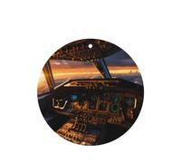 Round Shape Car Air Fresheners Airplane Cockpit Pattern 6 Pcs Car Aromatherapy Tablets For Car Wardrobe Shoe Cabinet Eliminate Odors