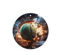 Round Shape Car Air Fresheners Lightning Fever Tennis Pattern 6 Pcs Car Aromatherapy Tablets For Car Wardrobe Shoe Cabinet Eliminate Odors