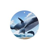 Round Shape Car Air Fresheners Whale Pattern 6 Pcs Car Aromatherapy Tablets For Car Wardrobe Shoe Cabinet Eliminate Odors