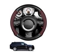 Round Shape Car Steering Wheel Cover For RR L460 Vogue HSE 2023+ Carbon Fiber and Microfiber PU Leather Breathable Anti-Slip Sport Protector Cover Auto Interior Accessories Glossy(Wine red)