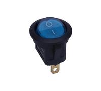 Round Shape Dia20mm KCD1-101N-8 Rocker Switch ON-OFF Toggle Rocker Switch with 3-Pin Terminal Blue Light Button IDGTTLDF(DC12V)