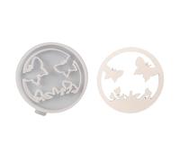 Round Shape Molds Butterfly Silicone Resin Holder for Festival Table Decorations Round Shape Butterfly Silicone Holder Table Decorations