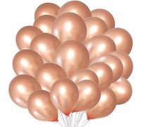 Round Shape Plain 10 Inch Balloons Romantic Balloons Rose Gold Birthday Decoration Wedding Anniversaries Christmas Balloons Rose-Gold Balloons Pack of 25