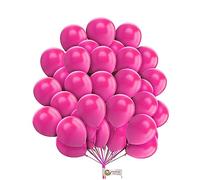 Round Shape Plain 10 Inches Balloons Romantic Baloon Valentines Gift Birthday Wedding Anniversary Party Hot Pink Color Pack of 100