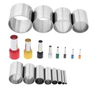 Round Shape Tool Set for Jewelry and Work, 20 Piece Clay Press Group with 12 Large Metal Forms and 8 Small Detail Pieces for Art Practice Round Clay Shaping Tools Metal Press Pieces Jewelry Art