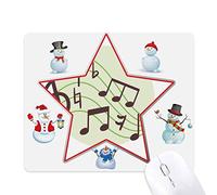 Round-shaped Flappg Music Notes Christmas Snowman Family Star Mouse Pad