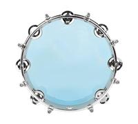 Round Shaped Hand Held Tambourine With Double Row Musical Instrument Hand Held Percussion Drum Tambourine Toy Double Row Drum