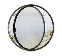 Round Shed with Tempered s, Aluminu, 360° Rotating Design, F Mounted Sliding for Indoor Ventilat, Black, 40cm/15.7in, Ideal for Sheds and Observats