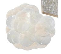 Round Shell for Crafting - 100PCS Capiz Shells - 2 Inch Round Seashells with Holes Exquisite Jewelry Will Add A Touch of Elegance and Uniqueness to