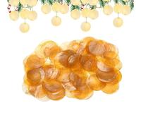 Round Shells - 100 Pieces DIY Crafting Charms | Sea Shells Coin Bead Connector for Jewelry, Natural Flat Shell Beads for Art, Polished Capiz Shell for Wedding, Boho Charm for Decor