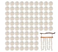 Round Shells for Crafts, Round Shell for Crafts | 2 Inches Round Shells with Holes - Flat Shell Beads for Jewelry/Necklace/Earring/A Making