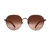 Round Shiny Light Bronze Brown Gradient ML0236-K Moncler Brown One Size