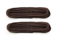 Round Shoe Laces (2 Pairs) 2mm Firm Knot Shoelaces Cotton mix laces for Brogues, Dress and Casual Shoes for indoor and outdoor shoes or boots (220, Brown)
