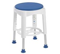 Round Shower & Bath Stool, With Swivel Rotating Seat - Height Adjustable ECSSROTA
